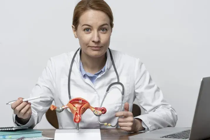 Gynecologist discussing PCOS diagnosis