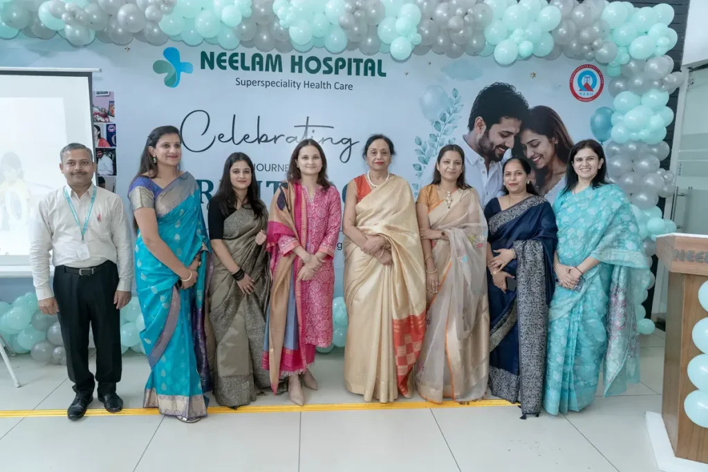 IVF awareness event at Neelam Hospital Rajpura, Punjab with fertility specialists and healthcare team.